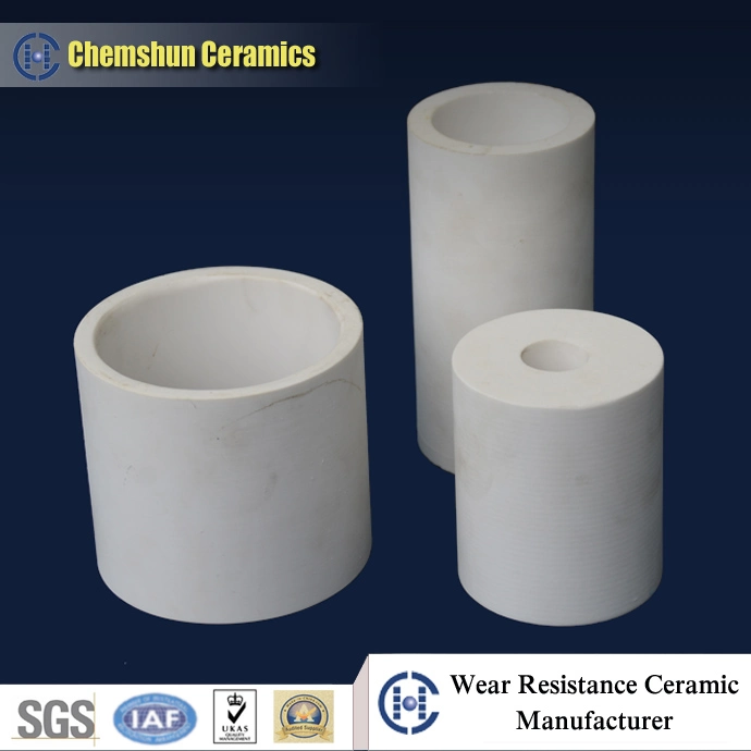 High Temperature 92% Alumina Ceramic Tube Pipe for Furnace Processing