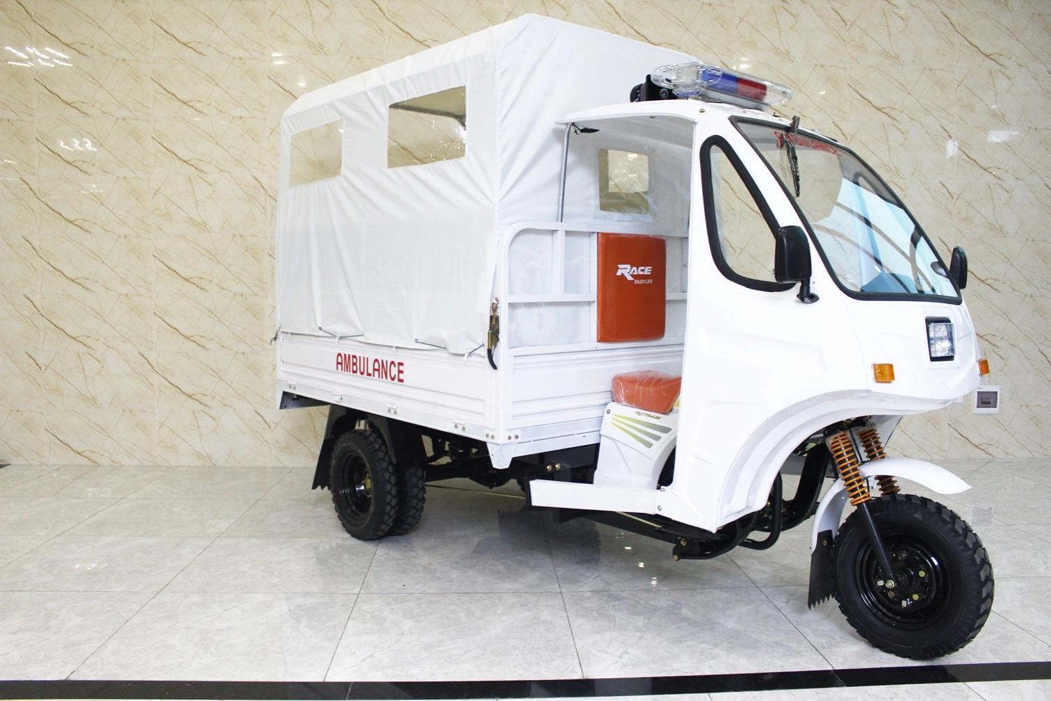 Tricycle à trois roues de l'ambulance de moteur véhicules médicaux pour l'Afrique pour Guyane française