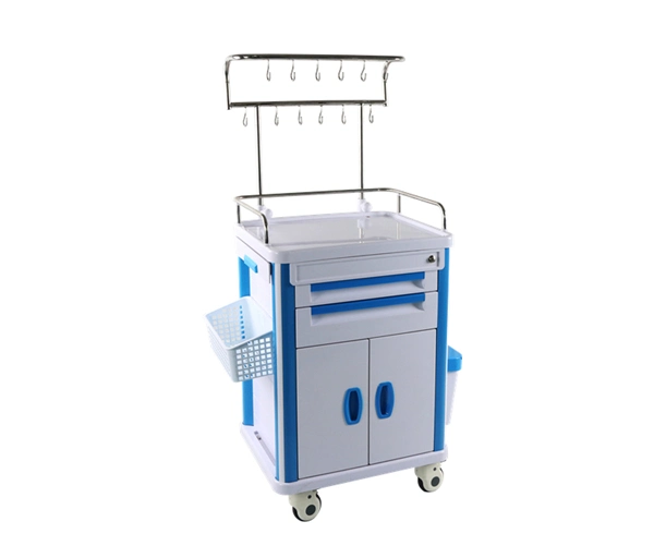 Hospital ABS Clinical Trolley Emergency Cart Medical Trolley Factory Transfusion