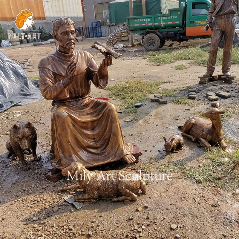 El tamaño de la vida hecha a mano el cobre bronce clásica estatua de JESÚS