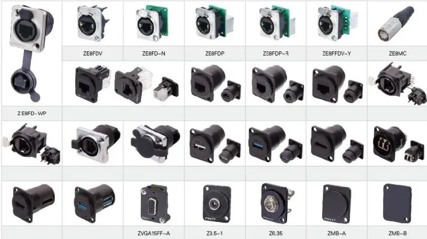 D Type USB3.0 Waterproof Socket for 19 Panel Mount Chassis Connector