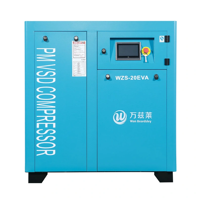 30CH 22kw 8bar 10bar injection d'huile stationnaire entraînement électrique VSD Compresseur d'air à vis rotative VFD avec variateur de fréquence variable