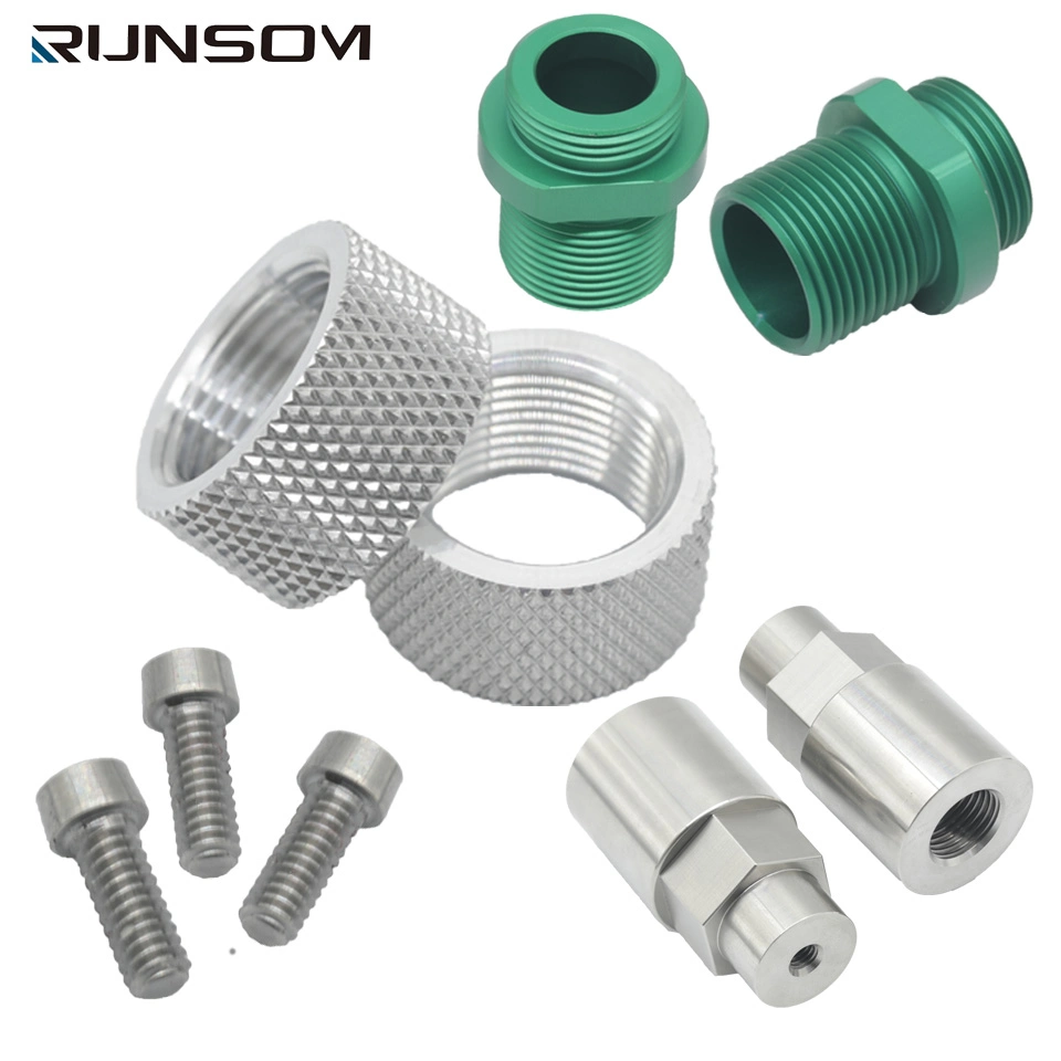 CNC Custom Plastic Service Thread Male Plugs Steel Screw Head Knurled Nut Hydraulic Flat Face Quick Release Couplings Machining Parts