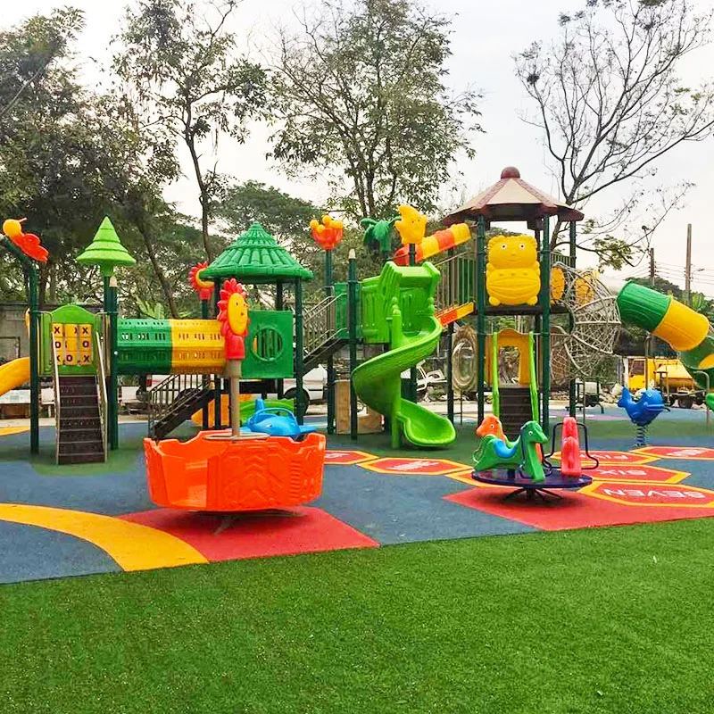 Nova Série de Playground Infantil ao Ar Livre na Floresta Nova Design Personalizado Parque de Diversões Brinquedos Antidesbotamento Estrutura de Escalada Playground da Selva