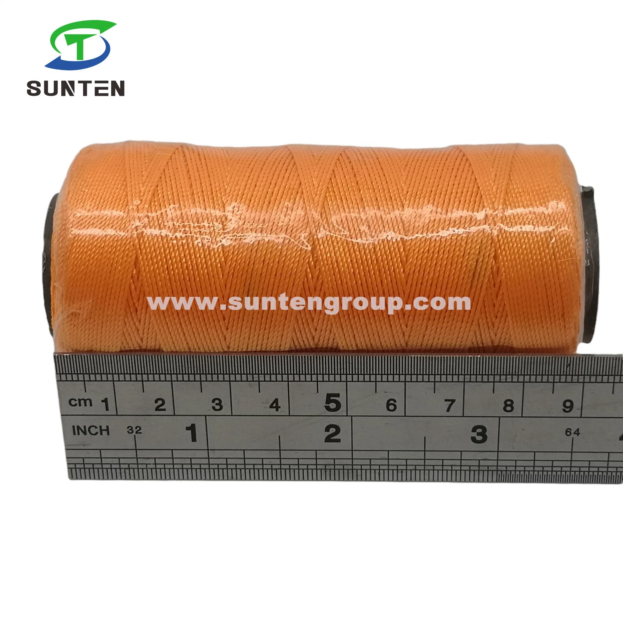 Orange High Tenacity PE/PP/Polyester/Nylon Plastic Twisted/Braided/Braid/Baler/Thread/Packing Line/Fishing Net Twine (210D/380D) by Spool/Reel/Bobbin/Hank