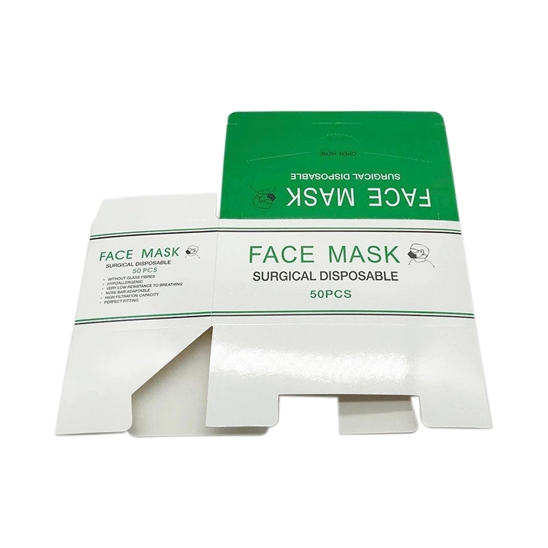 China Manufacturer 3 Layer N95 Standard Surgical Disposable Medicine Medical Face Mask Packaging Corrugated Kraft Paper Box