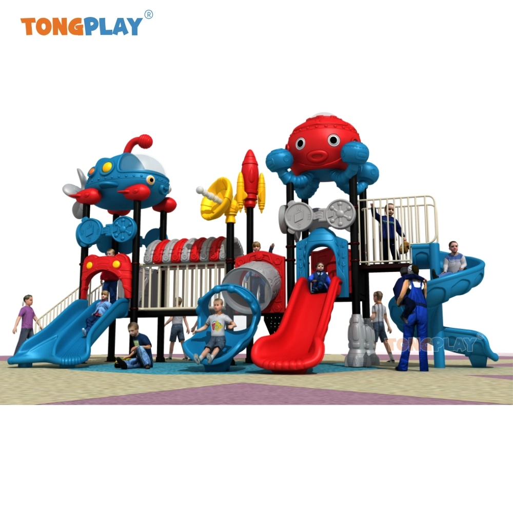 Space Series Children Commercial Playground Equipment Kids Plastic Slides Playground