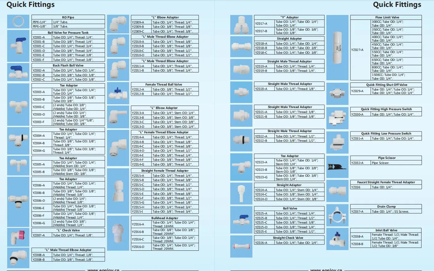 Double Control Ball Valve Water Purifier Accessories