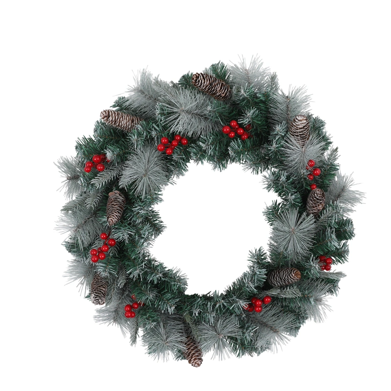Hot Selling Artificial Christmas Hanging Decoration Home Xmas Ornament Wreath