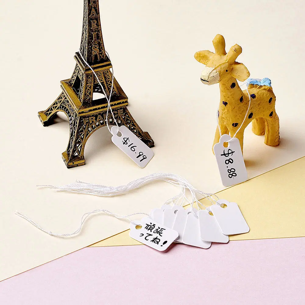 Engraved Jewelry Toys Display Tag Hanging String Cord Price Tags