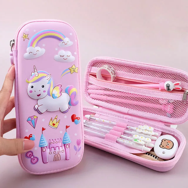 Magical 3D Creature Pink Little Pony Unicorn Pencil Case