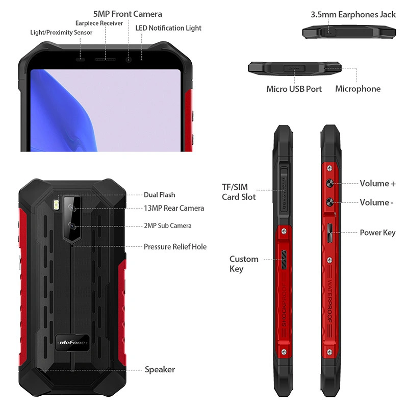 OEM/ODM Android smartphone resistente con NFC 4G Global Band