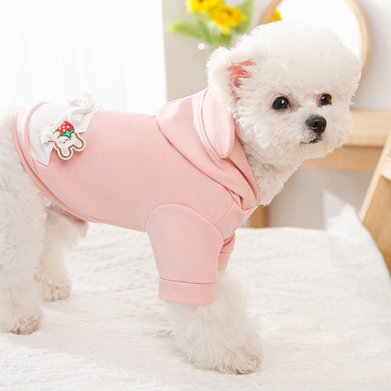 T-shirt à capuche été fin chien de chiot Teddy à deux pattes petit Et vêtements d'été pour chats de taille moyenne