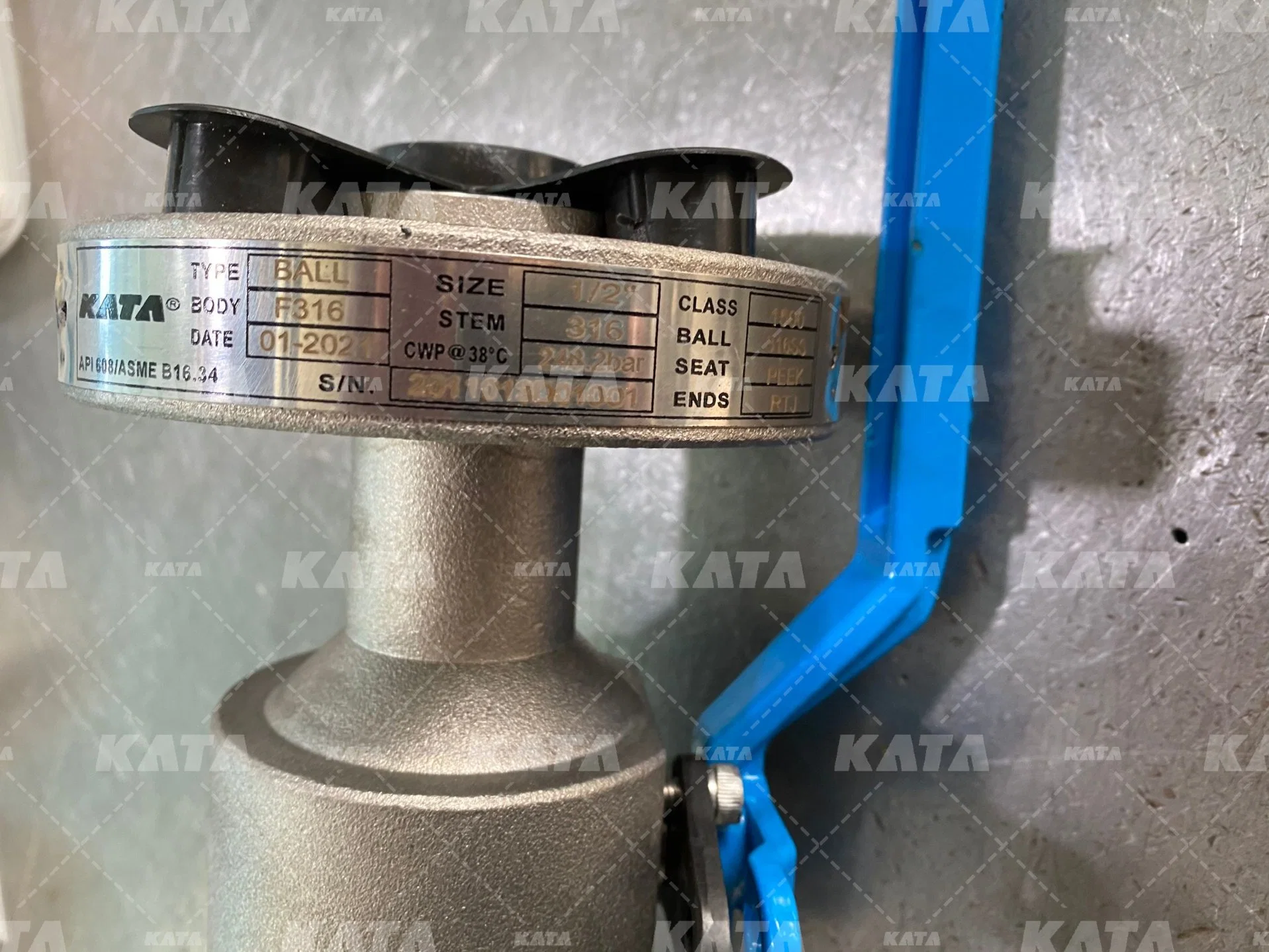 Flanged End Ball Valve, ASTM A105, Cl1500, 1/2 Inch, Two Piece