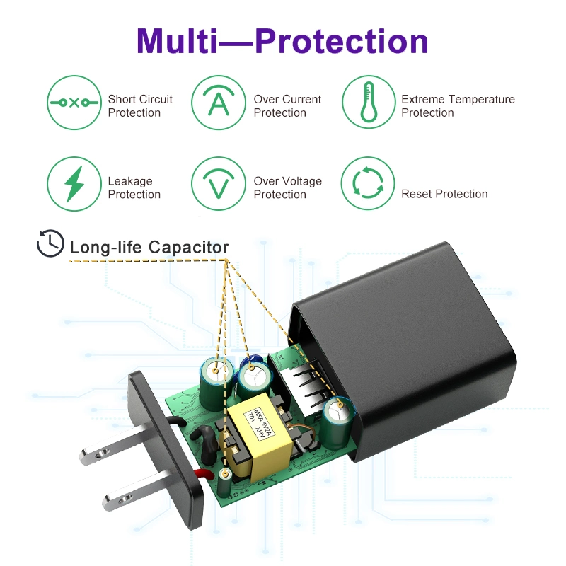 5V 2,1A 5V 2,5A 5V 3A 5V 1A USB-LADEGERÄT AC-DC-Netzladegerät CE GS PSE UL FCC C-Tick SAA KC KCC-Ladeadapter