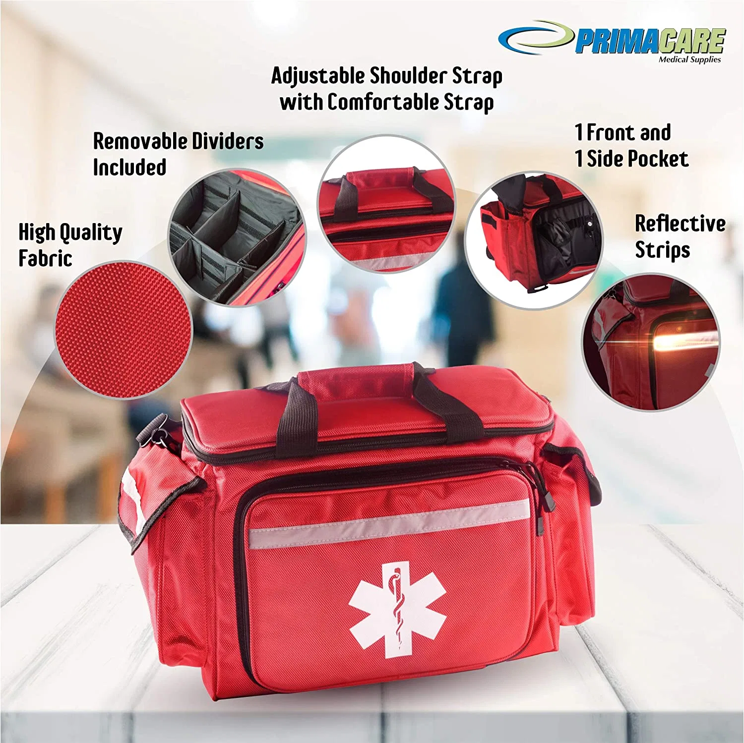 First Responder Trauma Bag Professional First Aid Kit Shoulder Bag for Emergency Medical Supplies