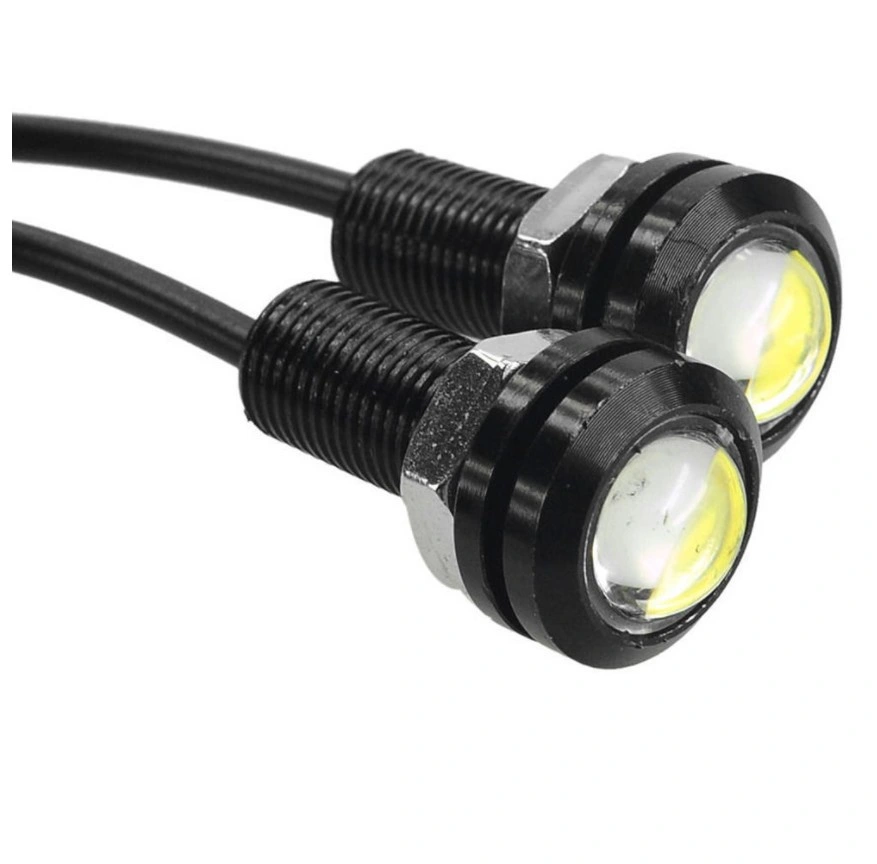 18mm 23mm Luz de Ojo de Águila Ultra Fina de Tornillo LED Luz de Reversa de Rogue Súper Brillante Luz de Marcha Diurna Luz de Ojo de Águila Individual