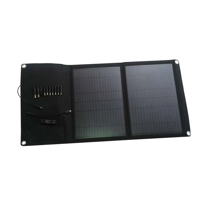 20W Foldable Solar Panel DC Portable Mobile Phone Car Battery Folding Solar Charger Best Quality