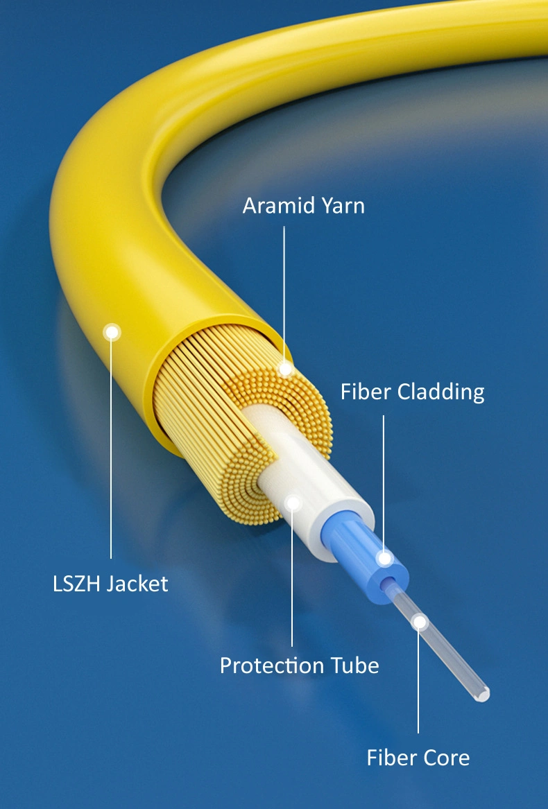 LC-to-St Simplex OS2 Singlemode 2.0mm Fiber Optic Patch Cable, 3m