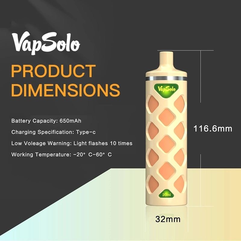 ESCO يمنع خرطوشة السجائر بالجملة 650 مللي أمبير/ساعة (قابلة لإعادة الشحن) Vaporizer Vape منفردا 15000 أطواق