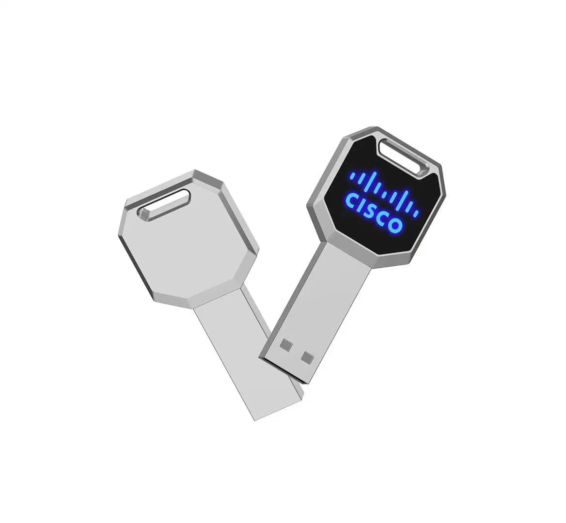 New Arrival LED Customize Shine Logo USB Flash Drive USB Key