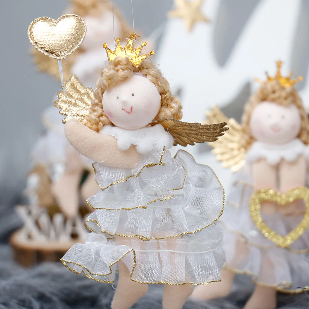 Factory Wholesale Fabric Angel Christmas Home Decoration Children's Gift