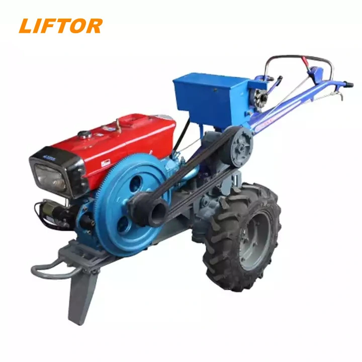 Lifter 12HP Diesel Landwirtschaftlichen Mini-Power-Tiller Anhänger Walking Tractor