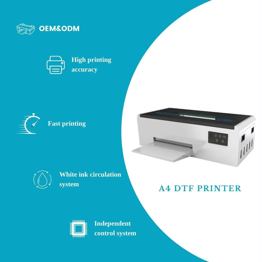 Erasmart A4 L805 L800 Head Desktop 3D Printer Digital Textile Printer A4 Dtf Printer Tshirt Printing Machine for Print Shop