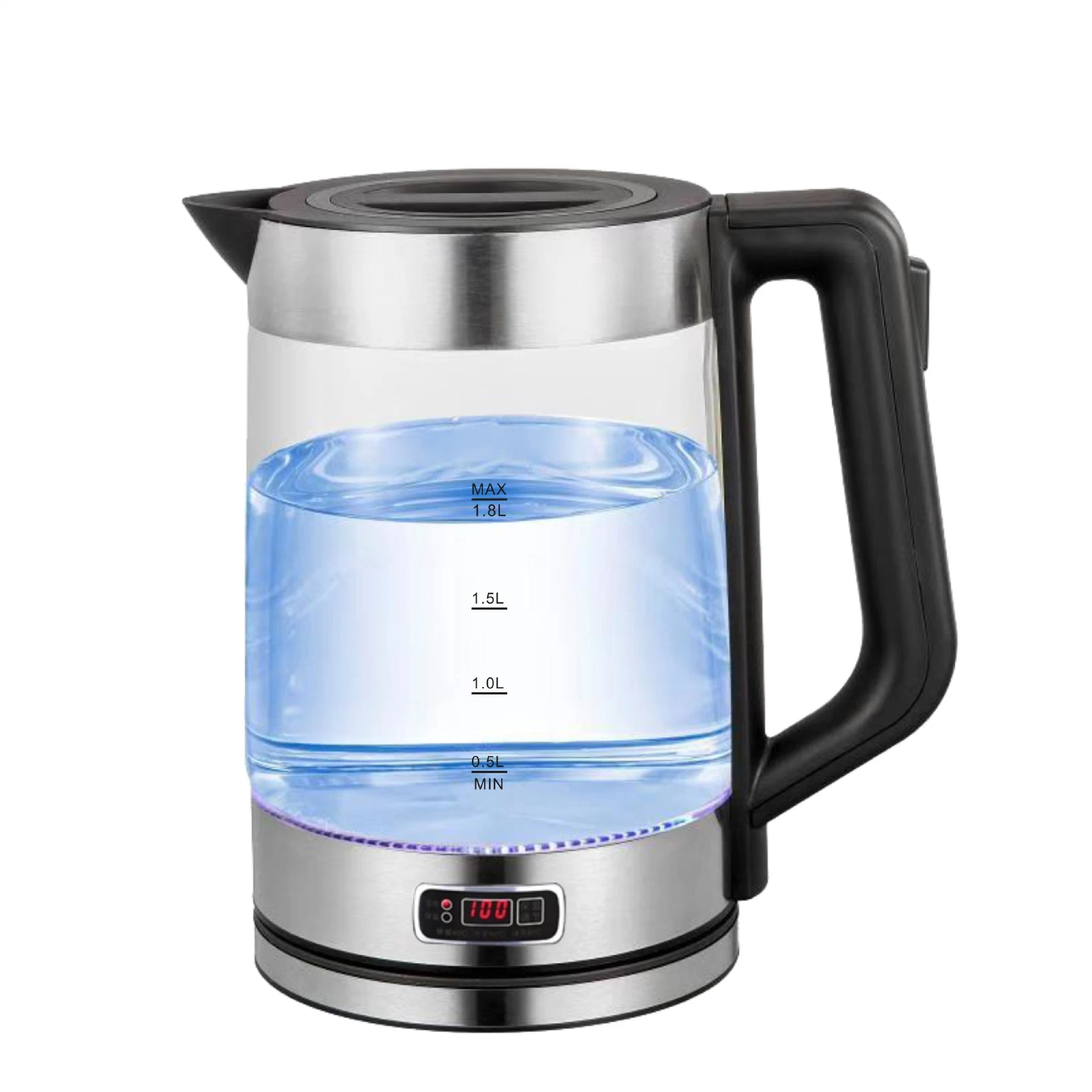 Electric Tea Kettle with Removable Stainless Steel Tea Infuser and Cordless Glass Kettle