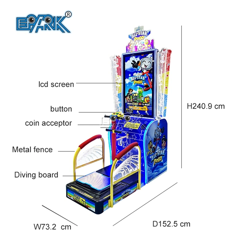 Coin Operated Arcade Kids Sports Game Machine All Star Pogo Jumping Arcade Game Machine