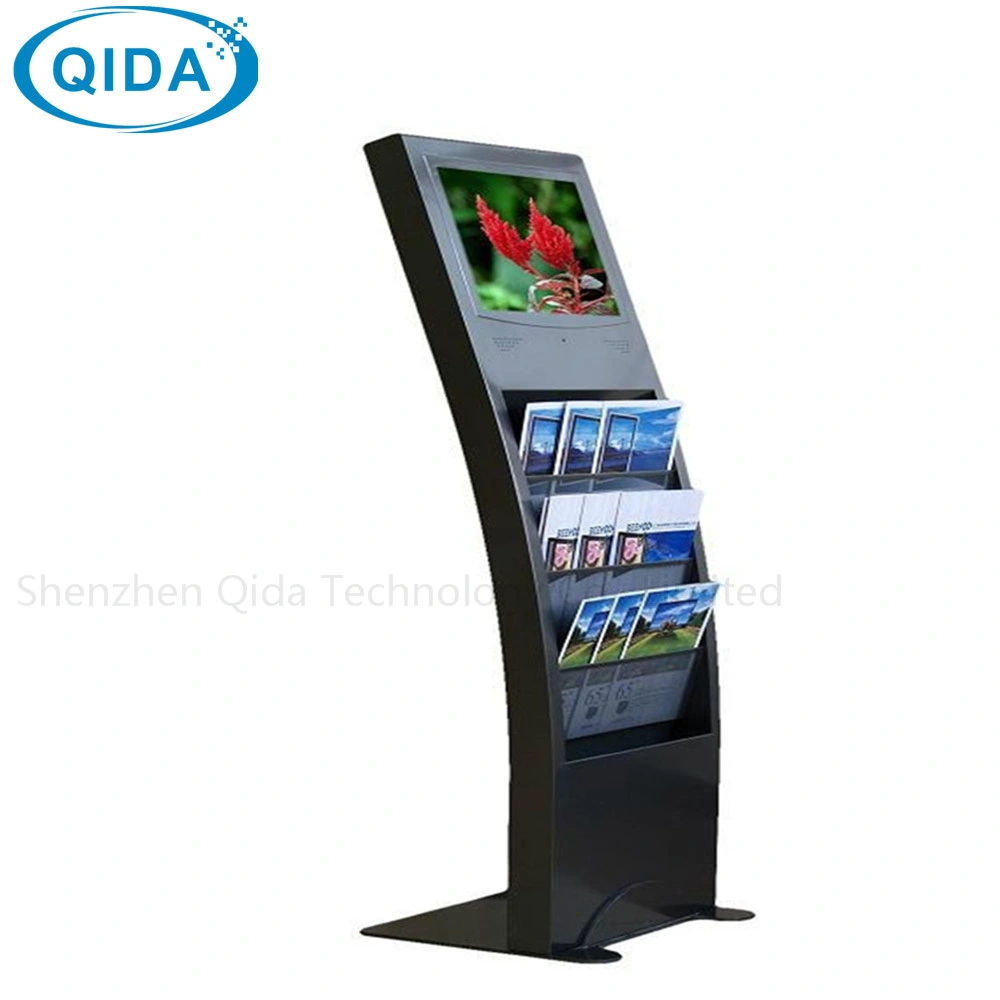 17 Inch Floor Standing LCD Midea Display Player with Brochure Holder