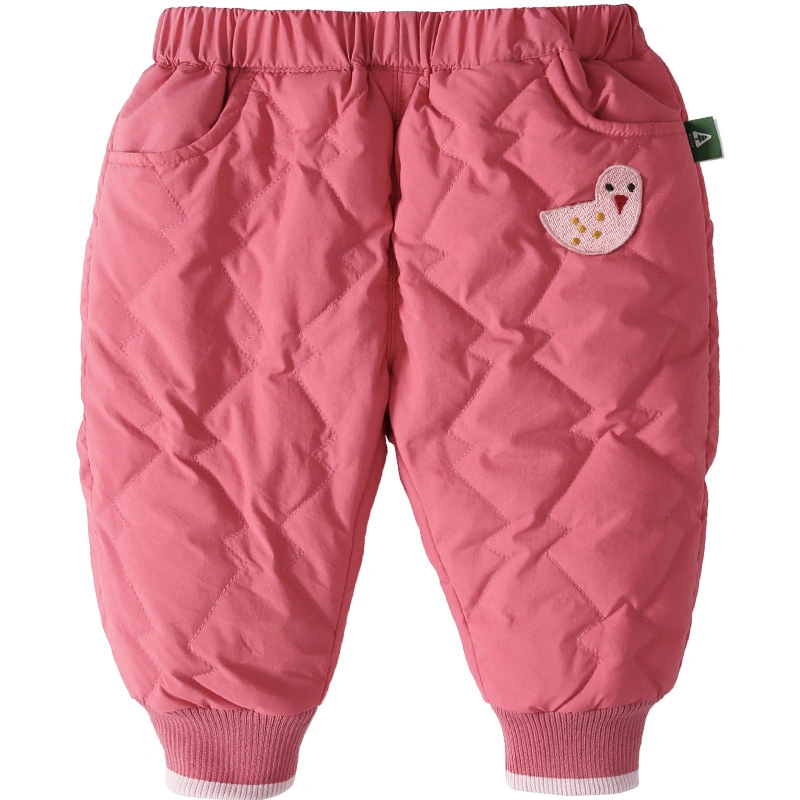 Children's Down Pants, Baby Girl's White Duck Down Thickened Warm Cotton Pants