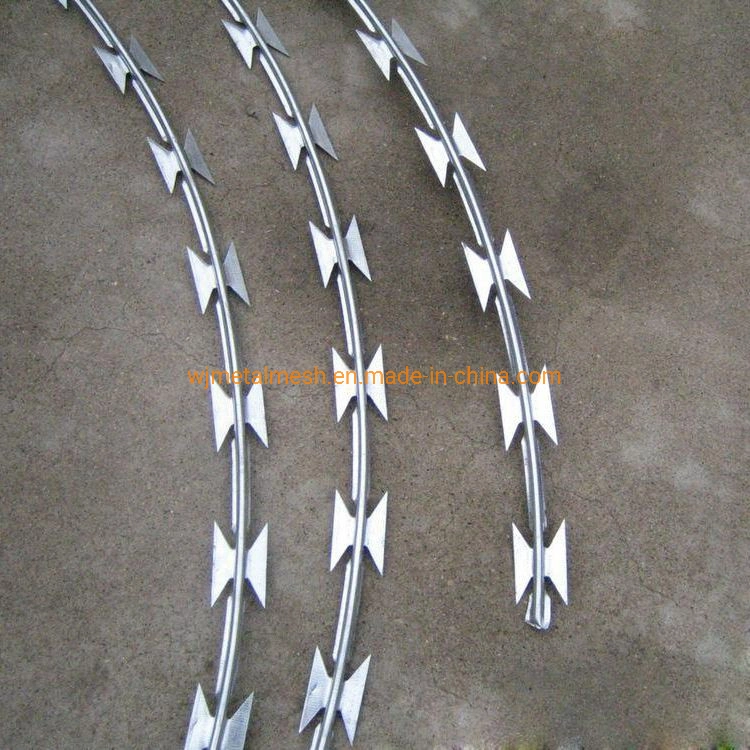 Hot Dipped Galvanized Military Concertina Razor Blade Barbed Wire