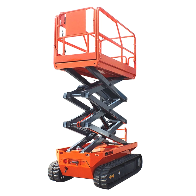 8m Gas Power Hydraulic Self Propelled Rough Terrain Scissor Lift