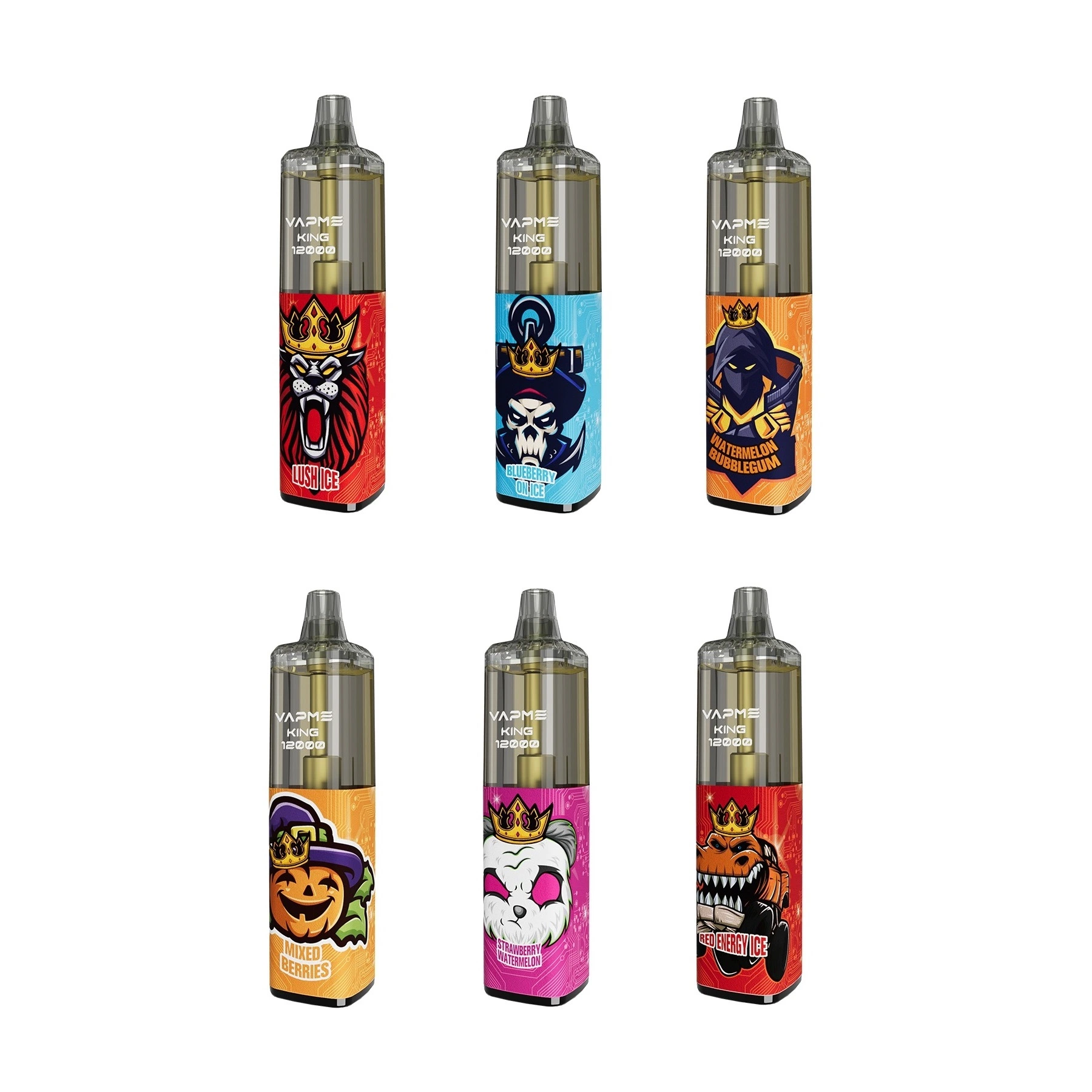 Bouffées Vapme King 12K'E-Cig Vape appareil jetable 20ml stylo prérempli Vape