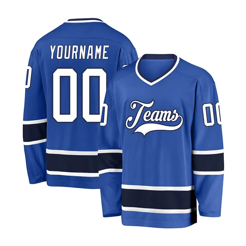 Vestido de sarga Vintage bordado de fábrica ropa reversible doble cara Camiseta de Hockey sobre hielo para la práctica de equipos