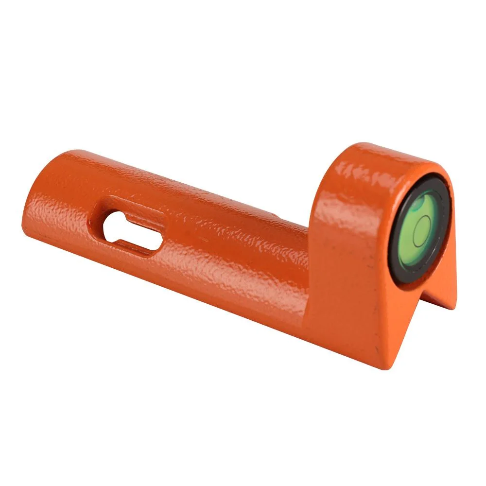 Standard Aluminum Bubble Leveling Rod Level with Glass Circular Via Surveying Accessory