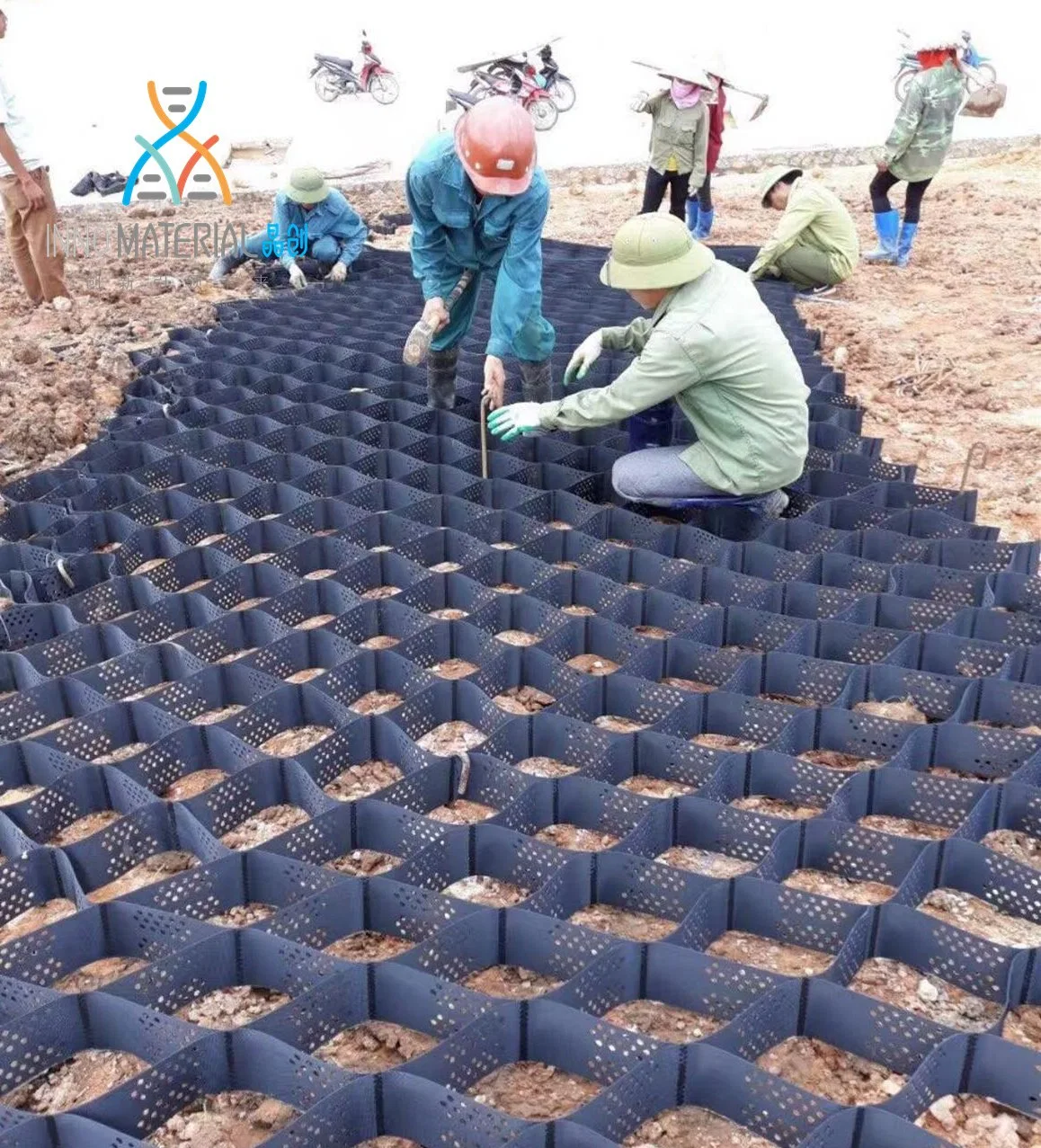 High quality/High cost performance  Plastic HDPE Geocell for Soft Soil Foundation and Steep Slope Protection