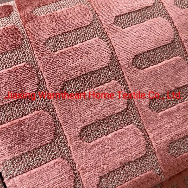 Highend Cut Pile Jacquard Velvet Furniture Fabric for Sofa Bedding Chair Cushion Upholstery Fabric (WH041)