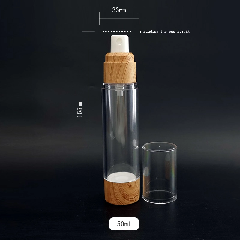 Original Factory 15 30 50ml PP Plastic Water Printing Cosmetic Packaging Serum Airless Pump Bottle Lotion Airless Pump Bottle Sets