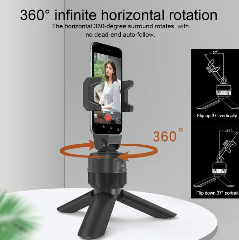 Estabilizador de teléfono móvil Universal One-Piece Selfie Stick 360 rotación automática