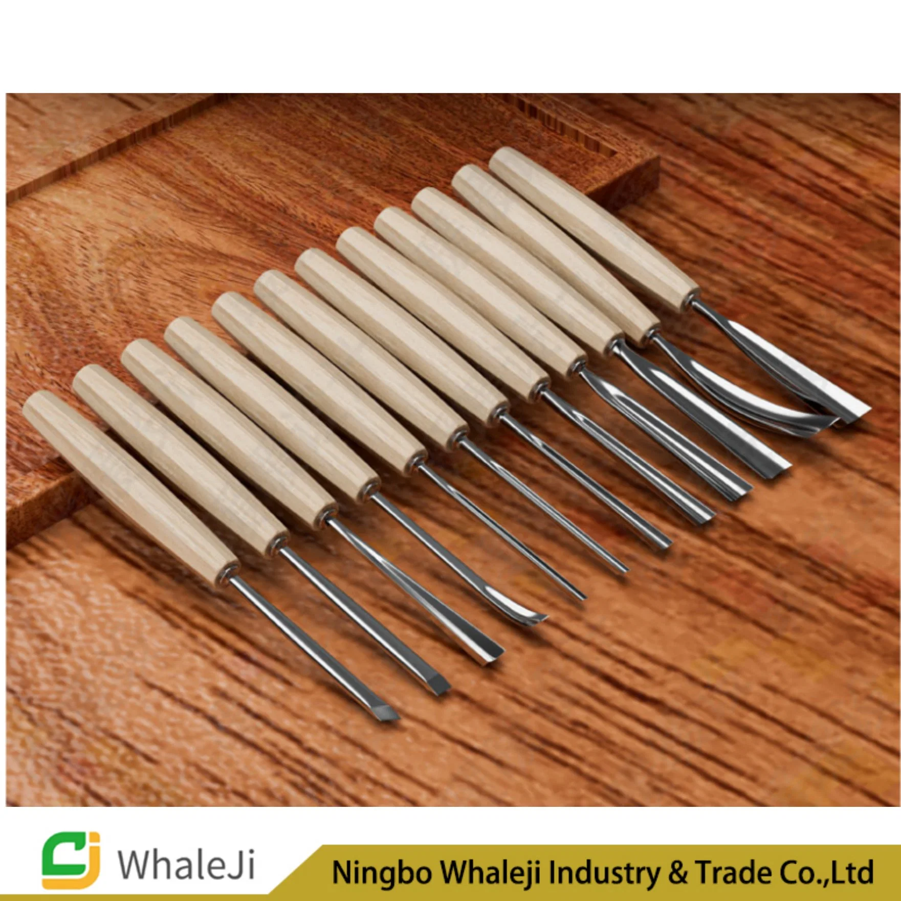 12-Piece Woodworking Tool Set with Decorative Handles