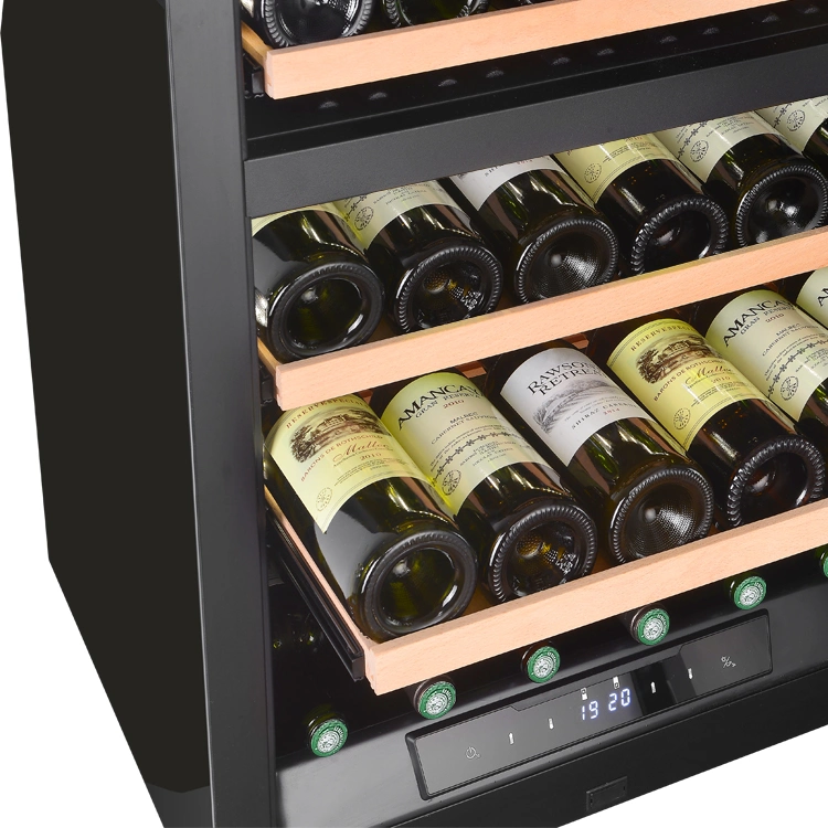 Back Bar Bottle Fridge Two Sections Electronic Wine Cellar