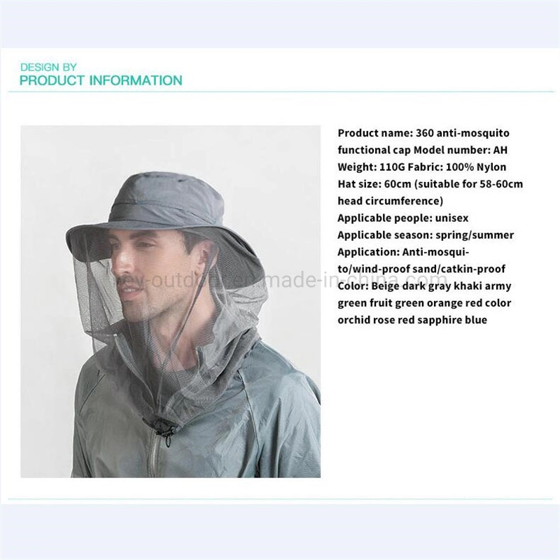 Fashion Mosquito Insects Head Net Sun Hat Bug Bee Protection Mesh Fishing Outdoor Men Women Hat Cap Balaclave