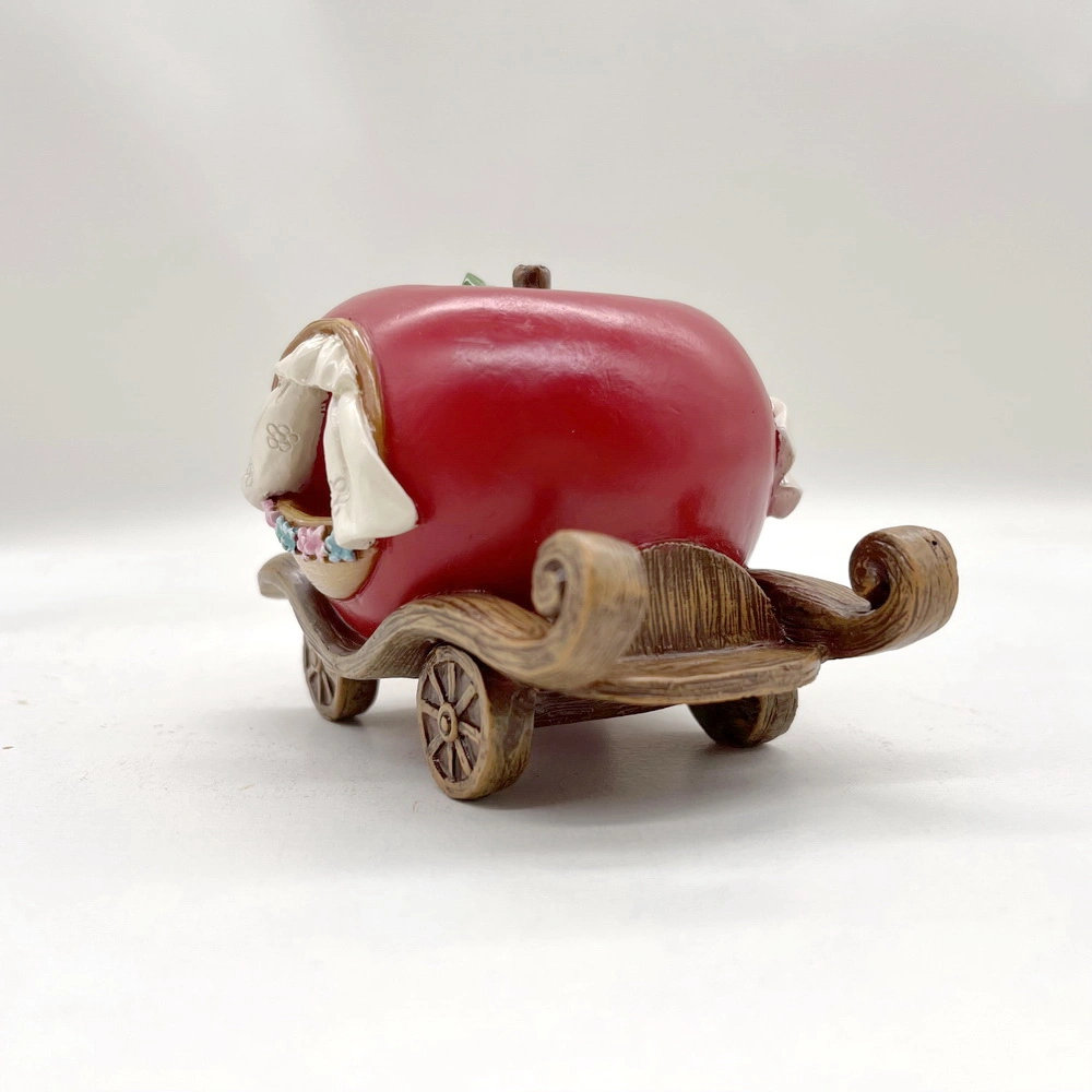 Miniature Apple Carriage Fairy Garden DIY Kits Resin Factory Direct Supply