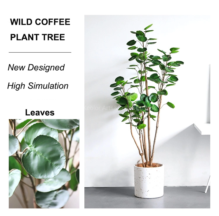 150cm Café sauvages de plantes en plastique décoratifs Sapin Artificiel pour la vente