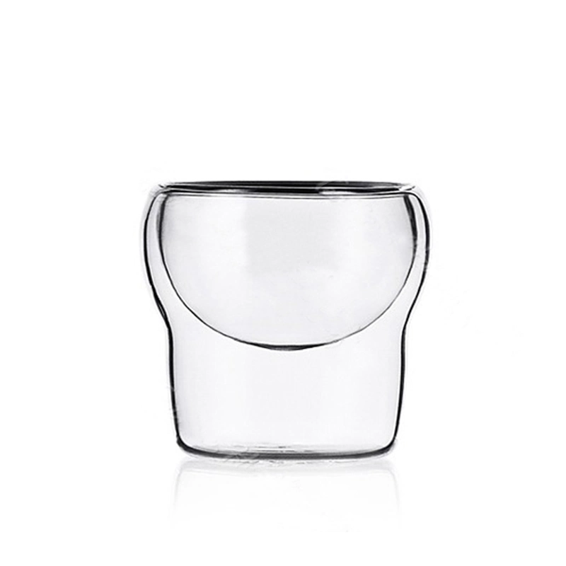 50 ml, 80 ml, double paroi en verre, verre transparent, Mini Shot fait main Ensemble de verres