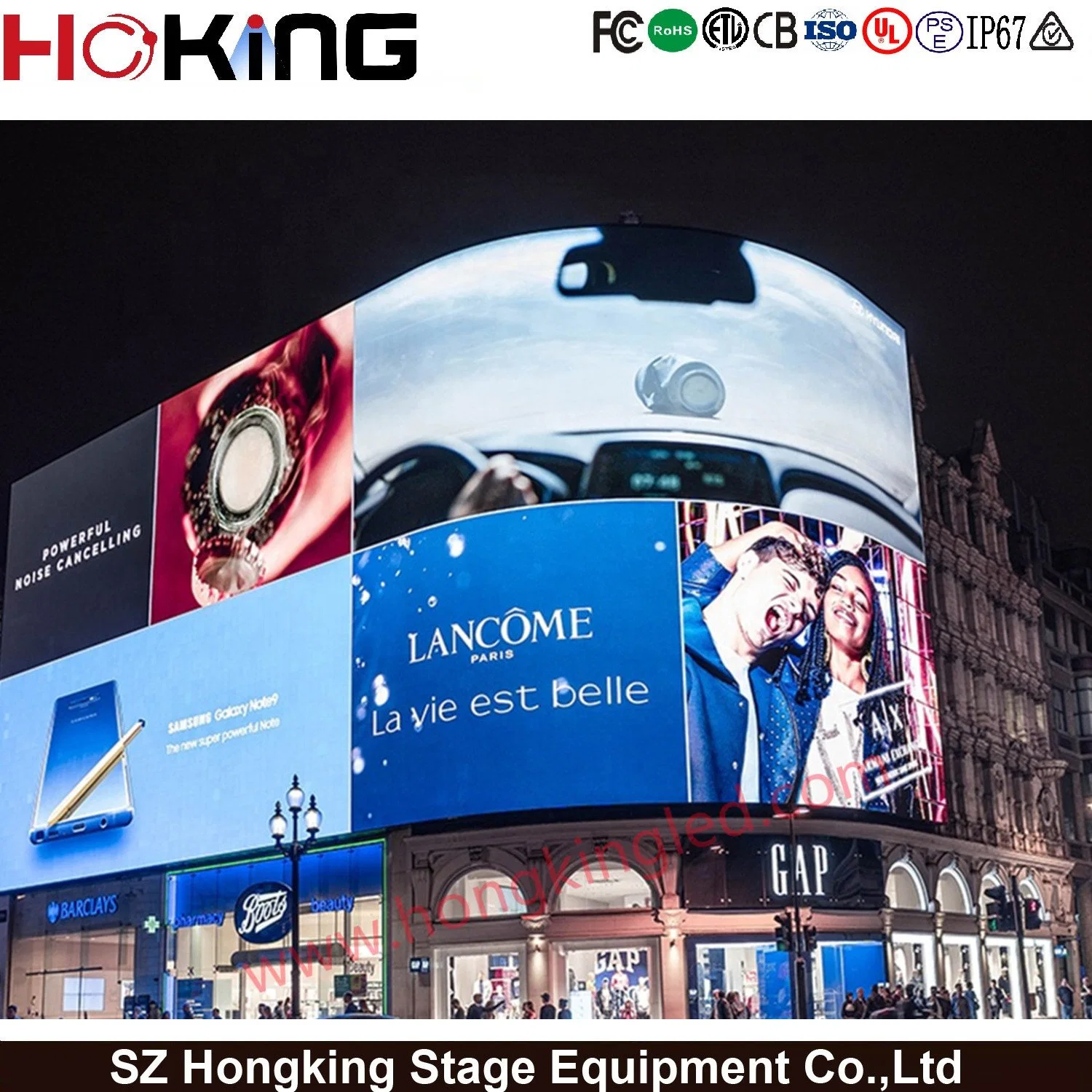 P8 Outdoor Illuminated Advertising Signs LED Screen Display