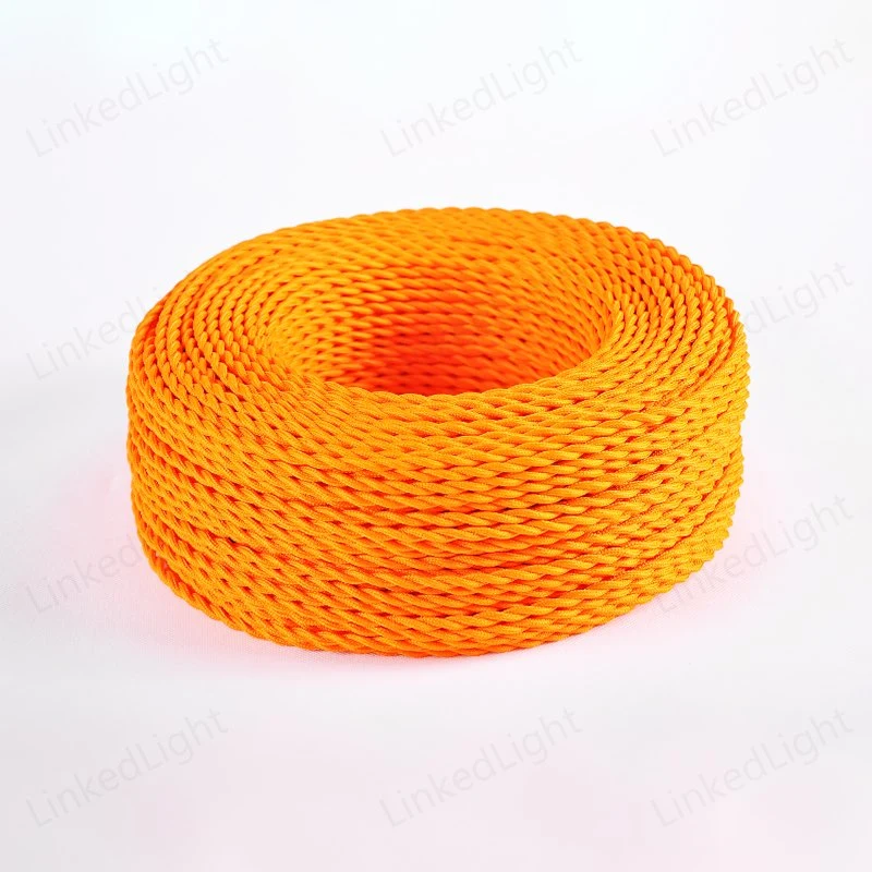 Coffee Rayon Textile Weaving Woven Twisted Power Cable