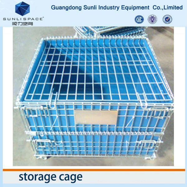 Fold Away Steel Storage Mesh Cage Box Pallet